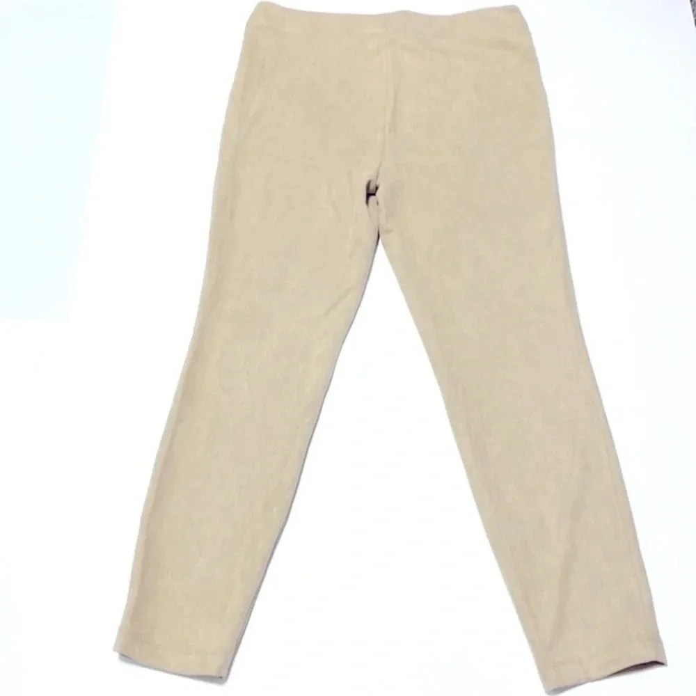 Max Studio NWT Beige Faux Suede High Rise Leggings Size XL